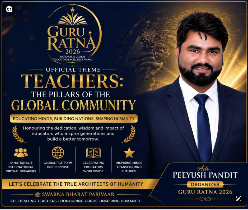 Adv. Peeyush Pandit Honors 201 Educators with Guru Ratna 2026 on India’s Teachers’ Day