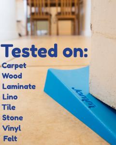 Jamm Doorstop works on all floor types from wooden to carpets