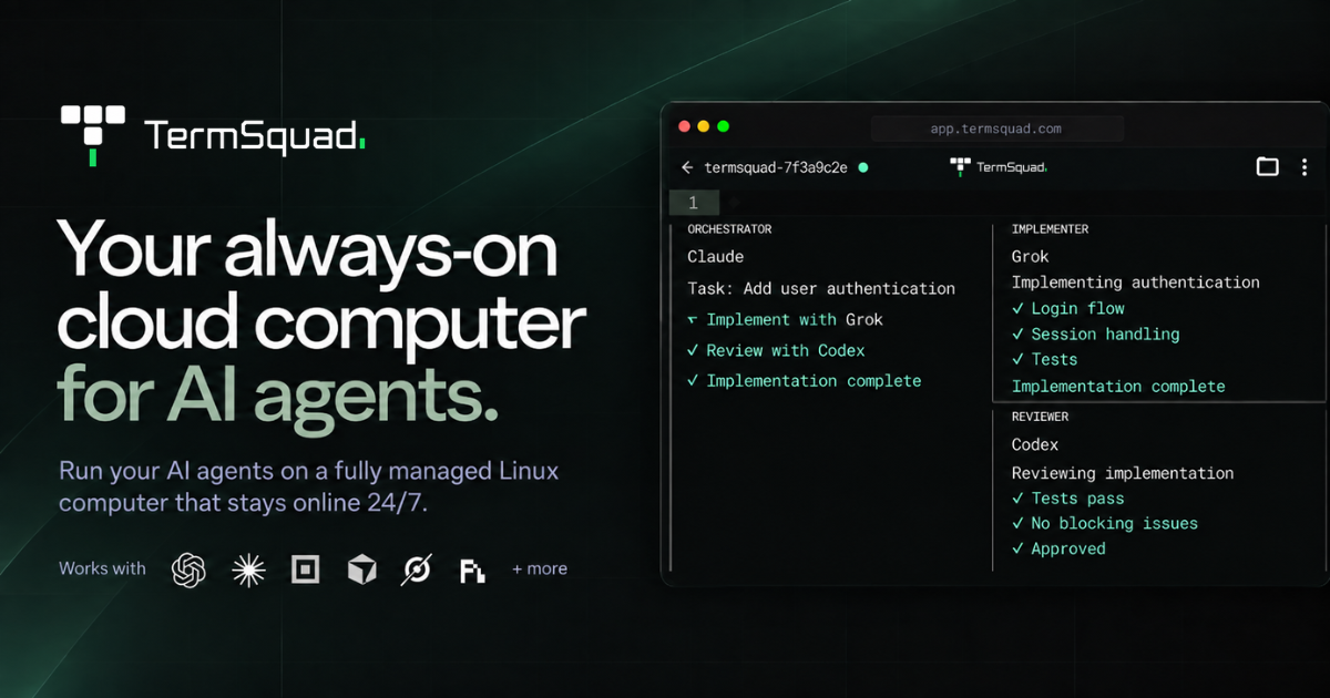 TermSquad Launches an Always-On Cloud Computer for AI Coding Agents
