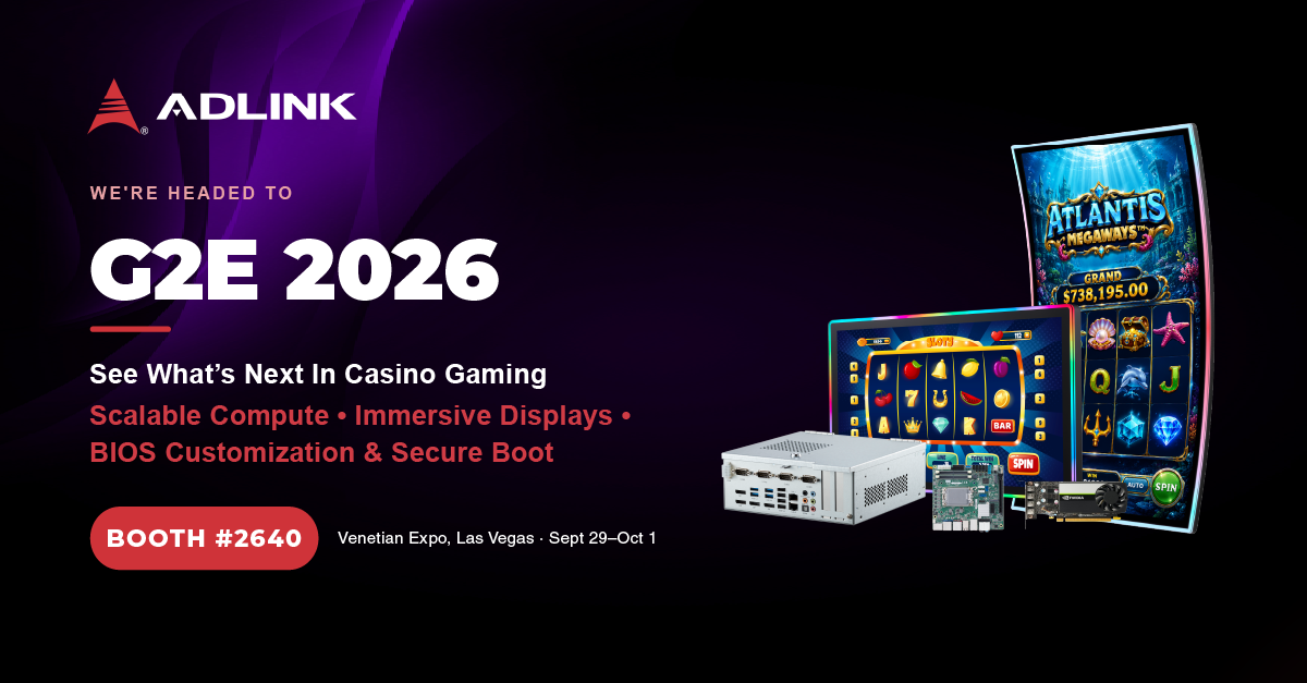 ADLINK to Debut Curved Gaming Displays Built for 24/7 Casino Floors