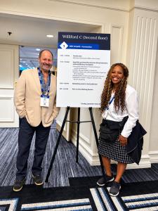 Dental automation panelists Dr. Catrise Austin and Ian Miller at the Becker's Future of Dentistry Roundtable in Chicago.