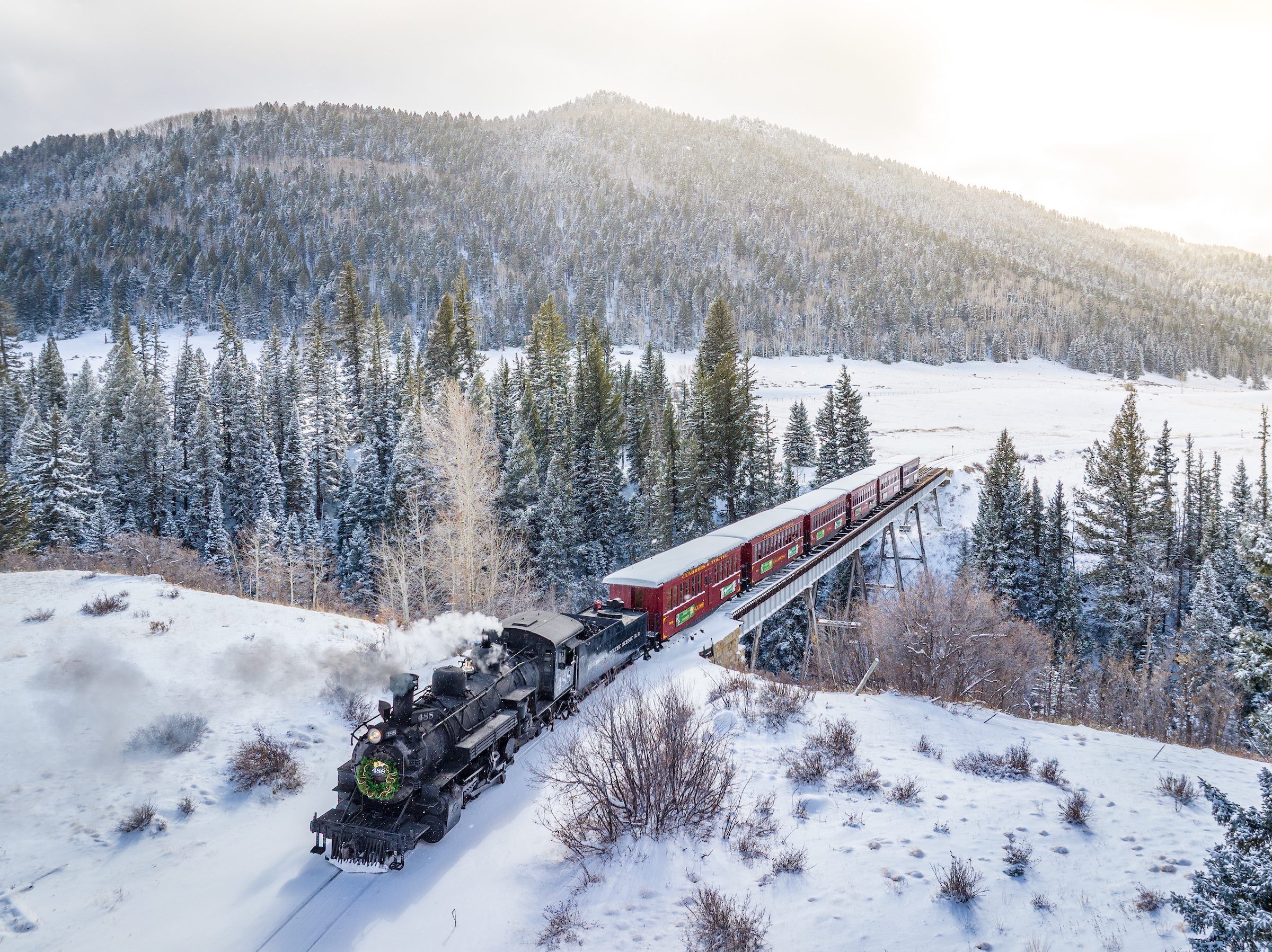 Santa’s Holiday Express to Steam Again on America’s #1 Scenic Train Ride