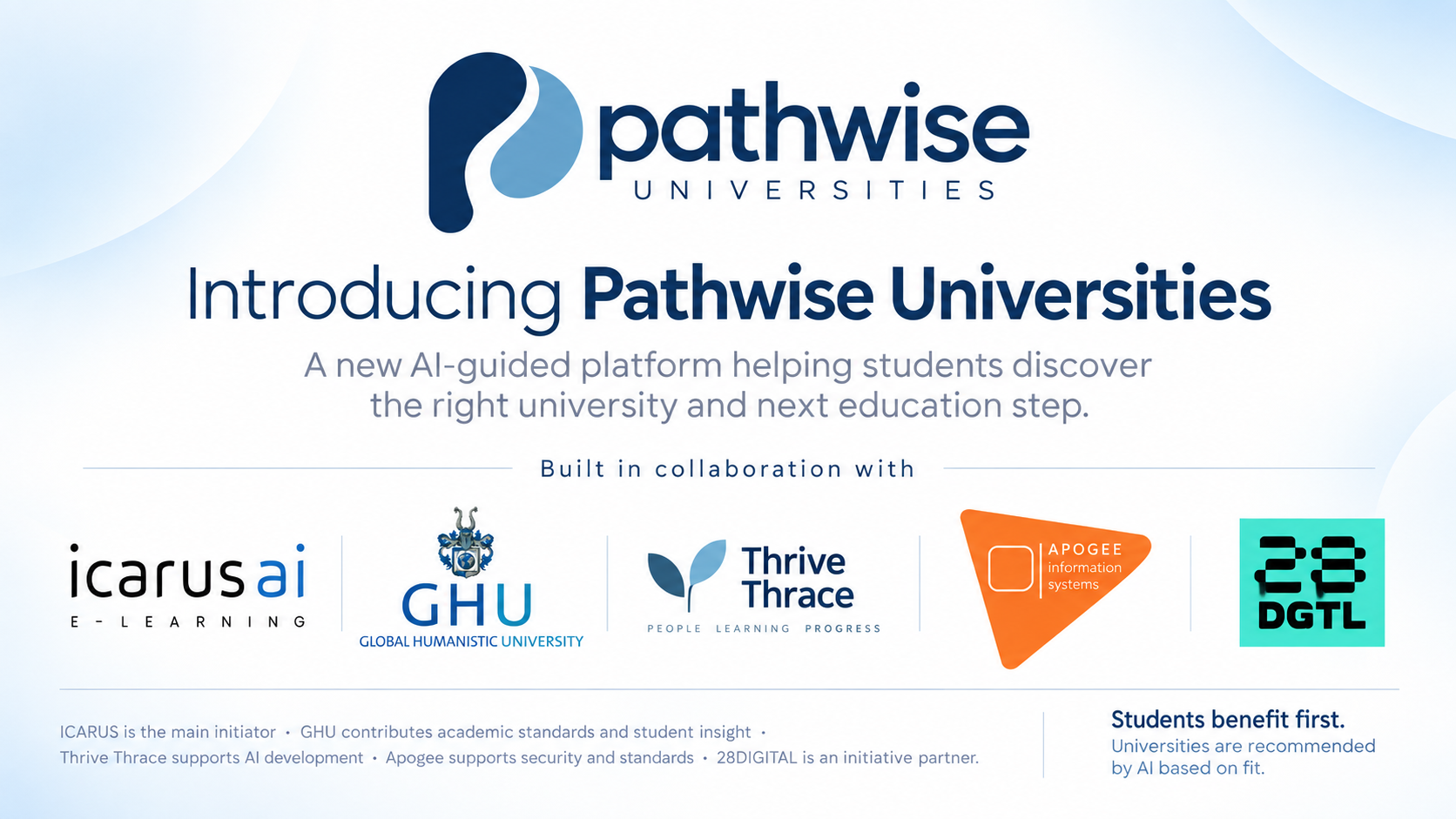 Launch of Pathwise Universities, an AI-Guided Platform for University Discovery