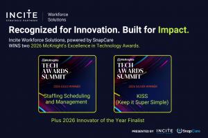 IWS Workforce Solutions, powered by SnapCare McKnight's Excellence in Technology Winner x 2