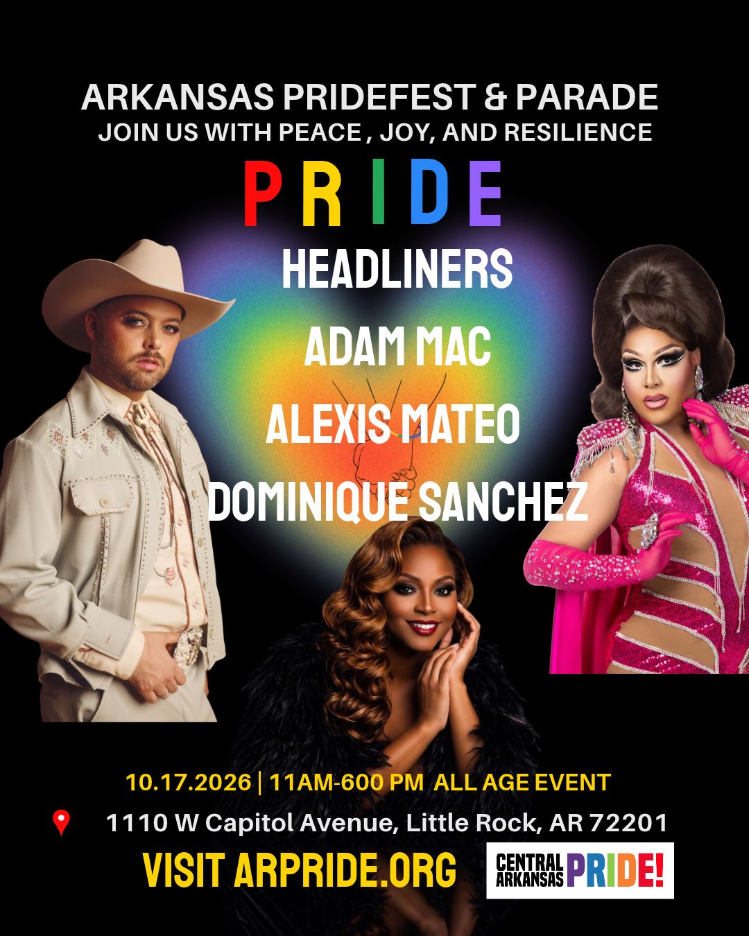 Arkansas PRIDEFest Week Oct 14-18th, 2026