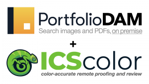 Portfolio DAM and ICScolor logos