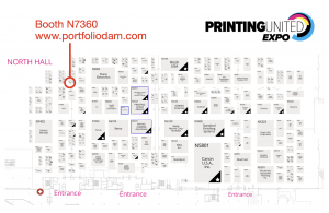 Portfolio DAM booth location at Printing United Expo, booth 7360