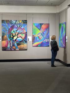 National Quilt Museum Visitor in Gallery