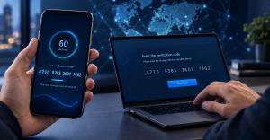 A person verifies a 16-digit Seal LIFAIO code that changes every 60 seconds.
