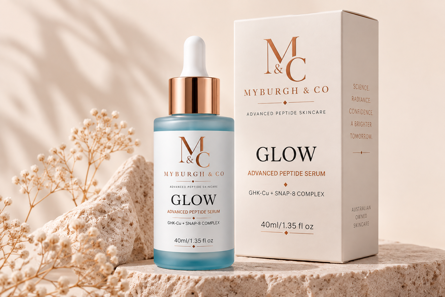 Myburgh & Co Launches Advanced Peptide Skincare Brand With GLOW Serum