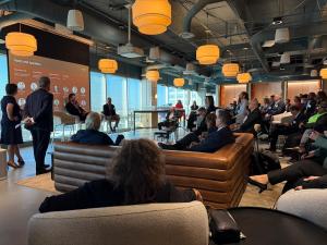 Business professionals attending a European expansion strategies program in Atlanta.