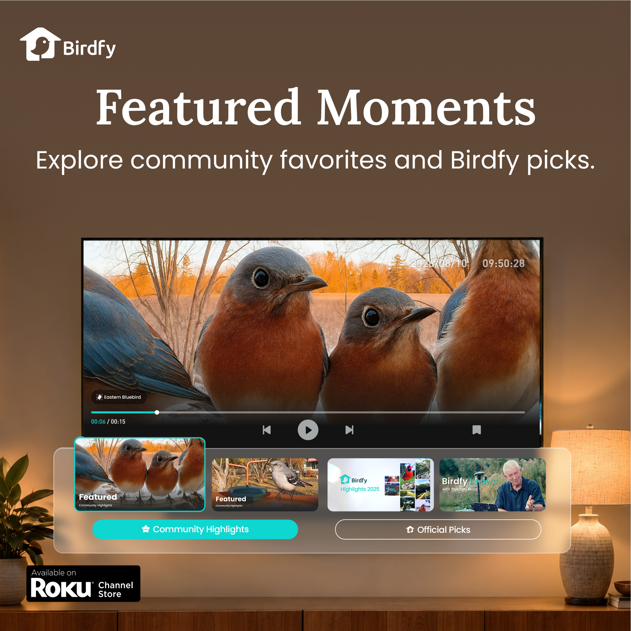 Birdfy App Launches on Roku OS-Powered TVs, Delivering Immersive Birdwatching Experiences on Bigger Screens