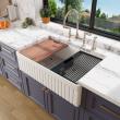 NOZLOO Introduces 33-Inch Reversible-Apron Fireclay Workstation Sink