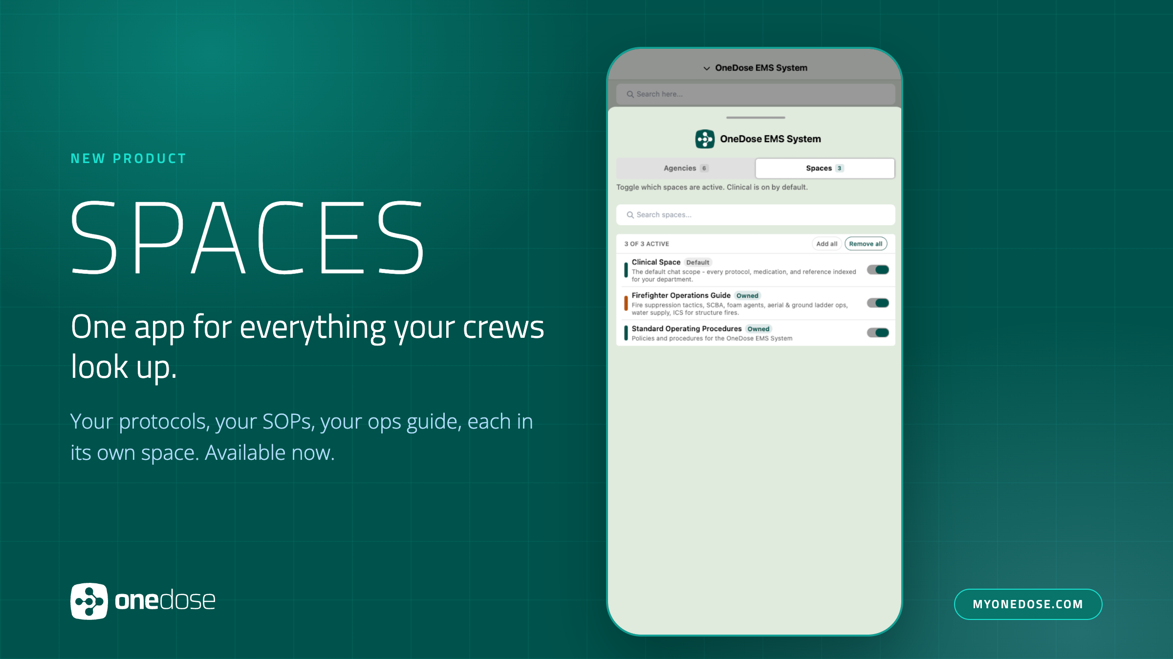 OneDose Launches Spaces, Separate Libraries for Protocols, SOPs, and Operations Guides Inside One App