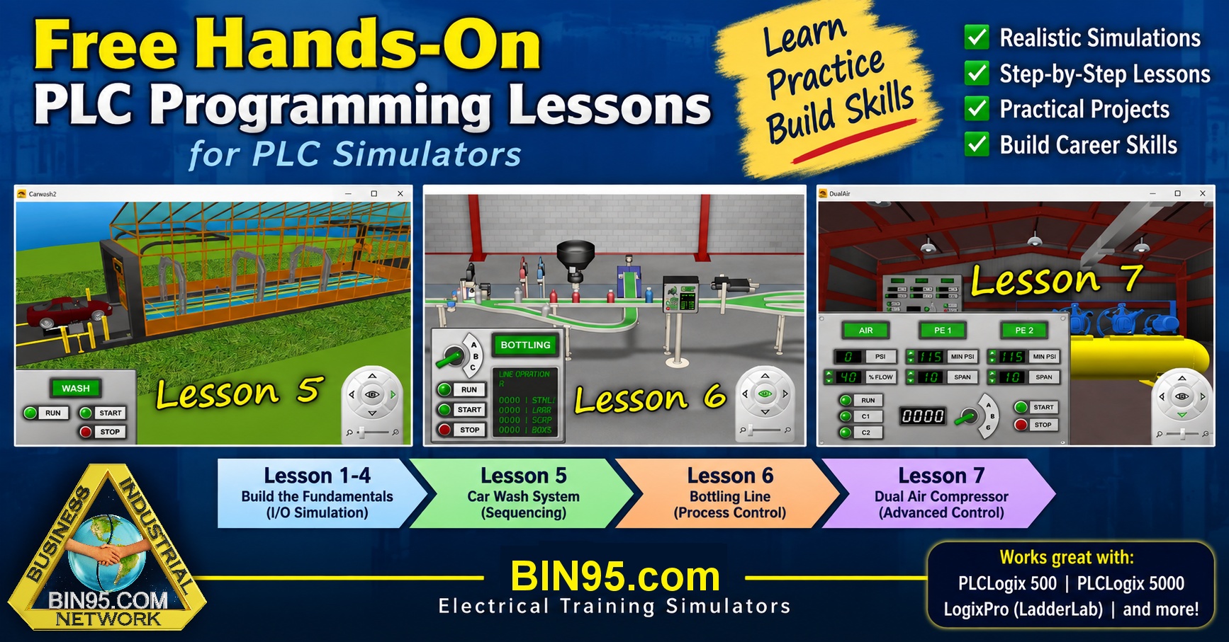 BIN95 Launches Free Online PLC Programming Lesson Hub for Industrial Training