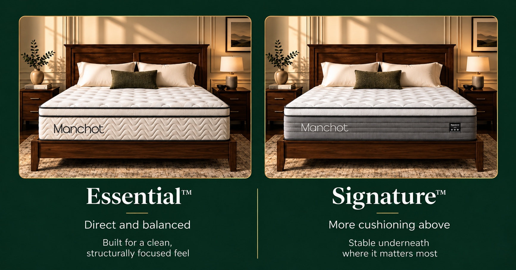 Manchot Launches Essential™ and Signature™ Mattresses with Reinforced Center Support