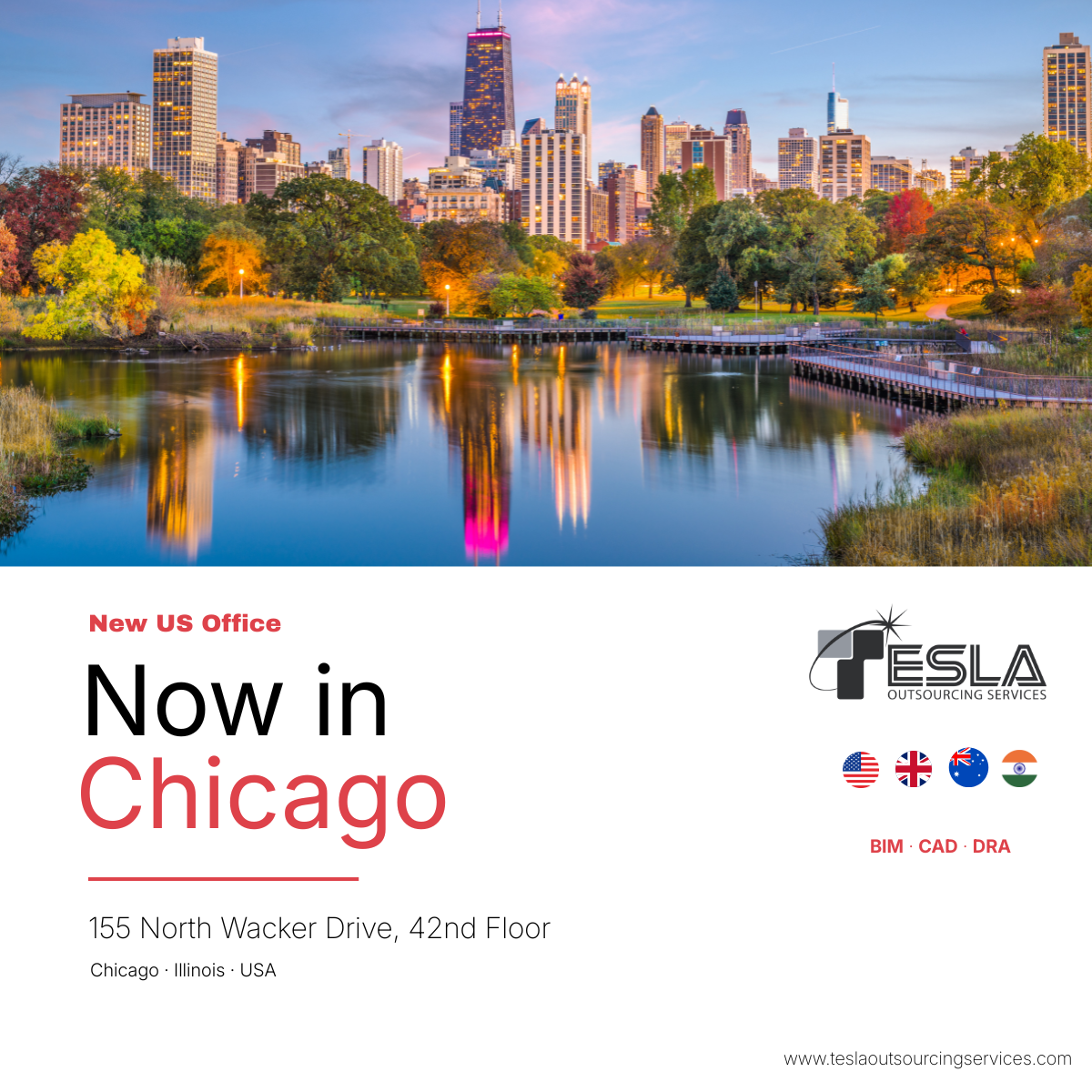 Tesla Outsourcing Services LLC Strengthens US Presence with New Chicago Office