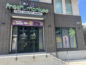 Store front of Fresh Monkee Austin