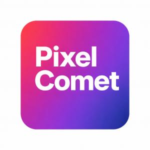 Pixel Comet logo for global film and creator economy platform