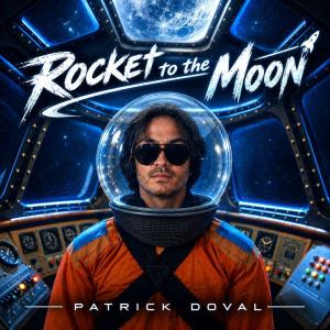 Single cover for Patrick Doval’s Rock single “Rocket to the Moon”
