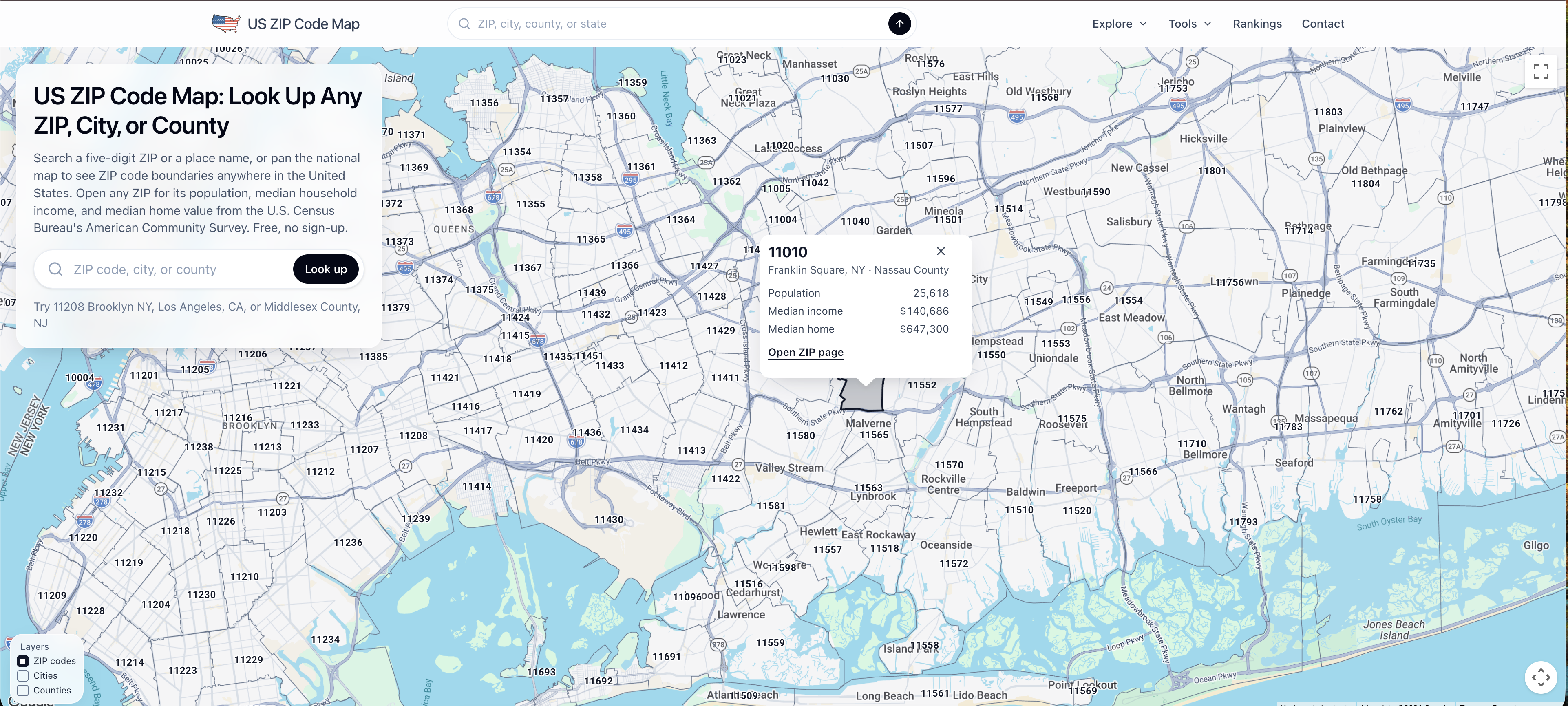 US ZIP Code Map Launches Free Radius Search for Nearby ZIP Codes