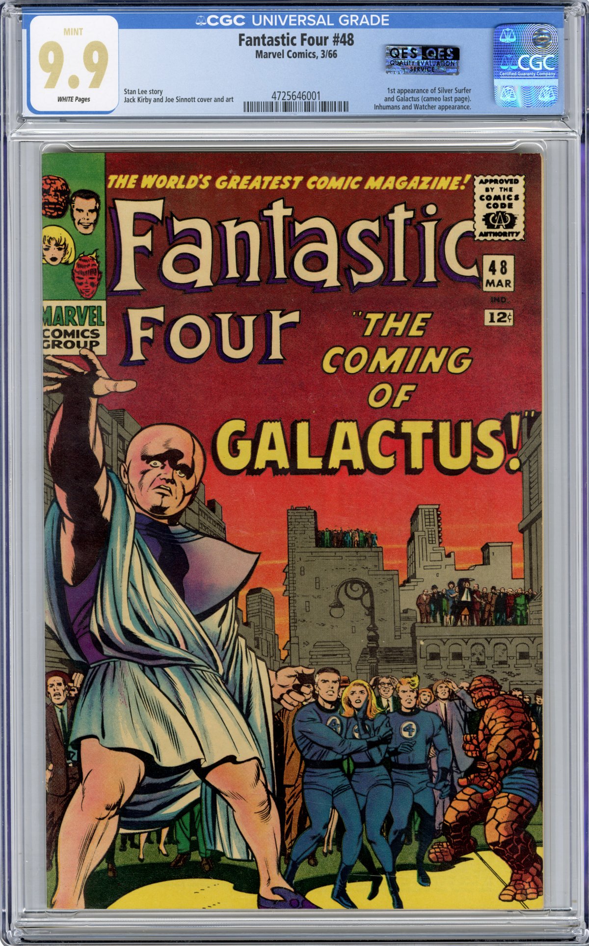 Comic Book nets record $431,250 sale: Fantastic Four first appearance of Silver Surfer.
