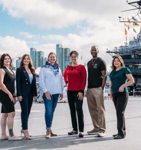 Service2CEO program graduates celebrate completing The Rosie Network’s entrepreneurship program, which helps military spouses and veterans build and grow successful businesses.