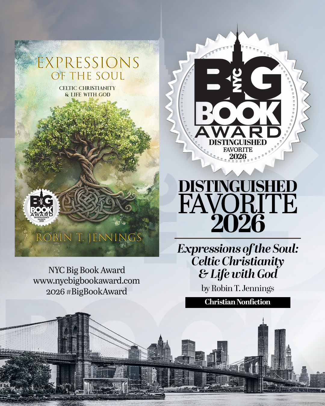 NYC Big Book Award Recognizes Expressions of the Soul: Celtic Christianity & Life with God by Reverend Robin T. Jennings