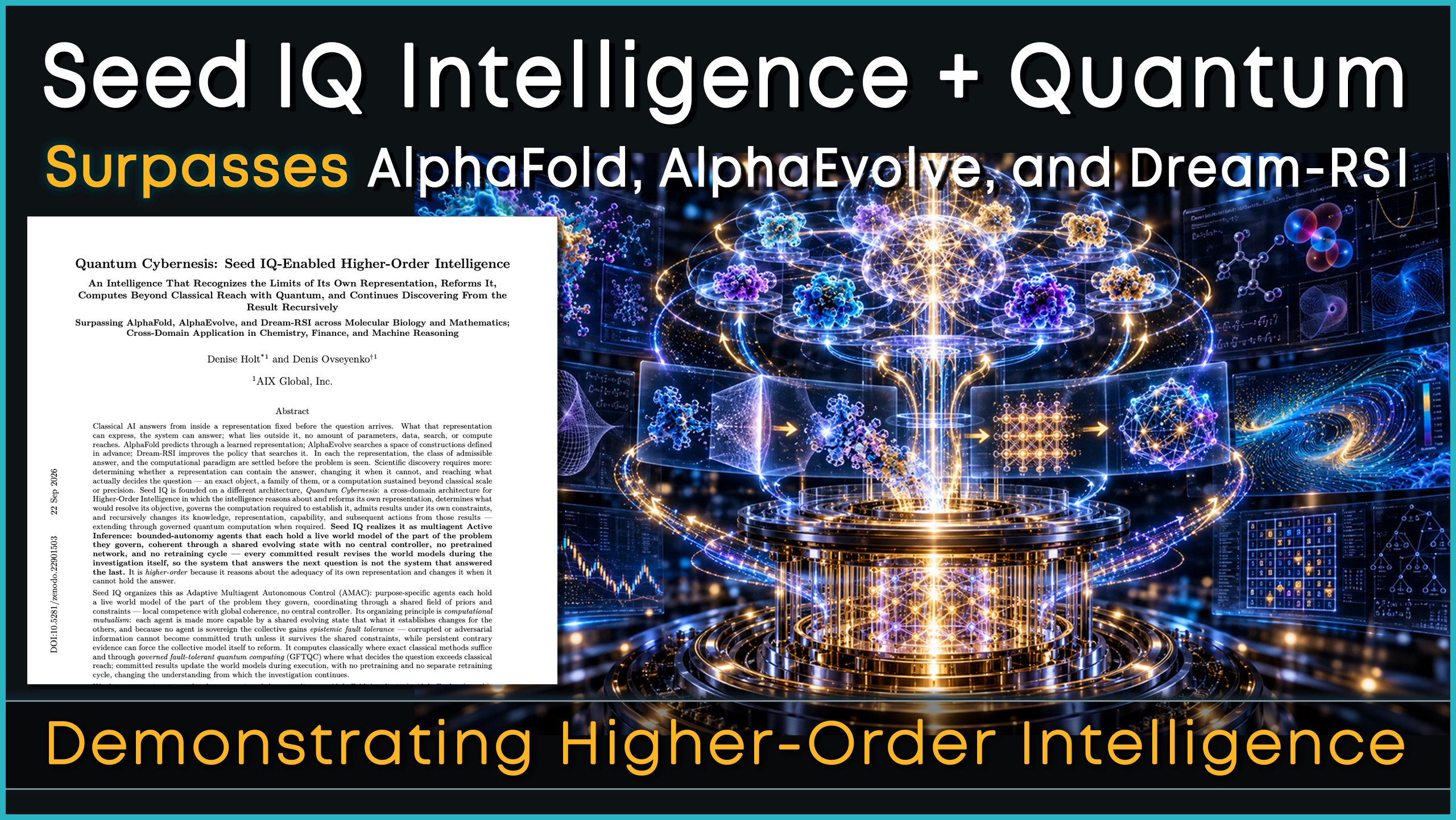 New AIX Study Demonstrates Seed IQ’s Higher-Order Intelligence Across AlphaFold, AlphaEvolve & Dream-RSI Benchmarks