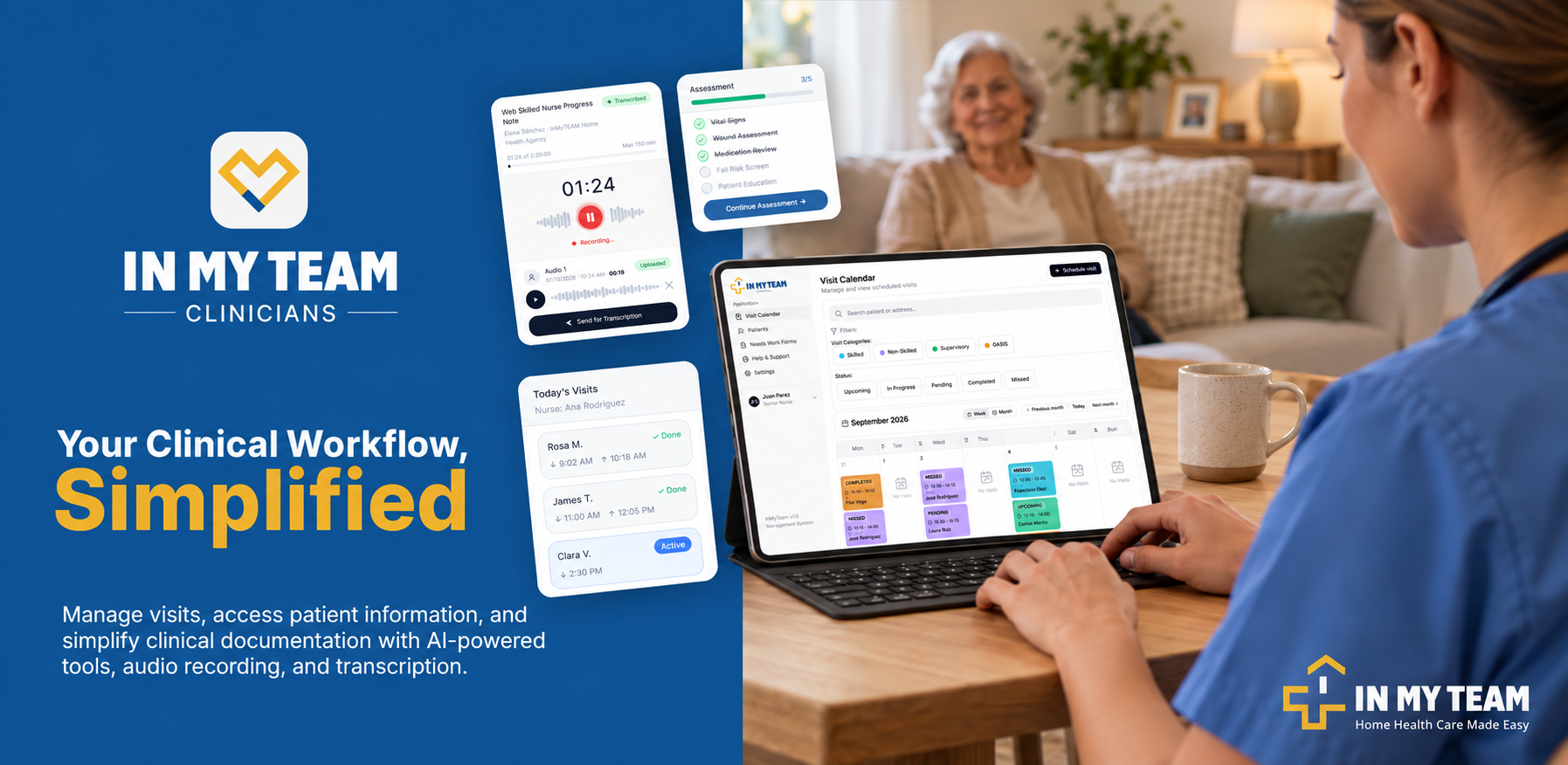 INMYTEAM Announces Clinician App to Simplify Patient Care on the Go