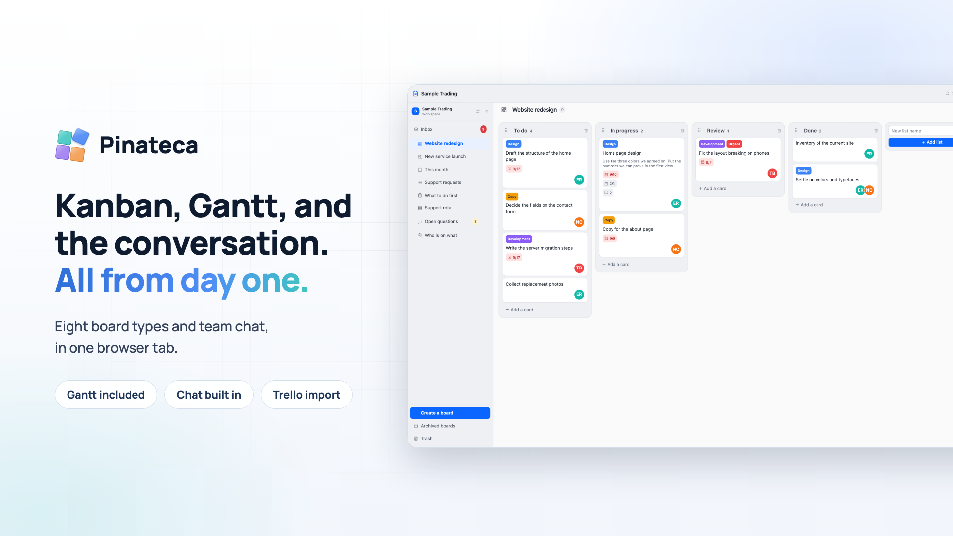 Pinateca Launches a Project Management Tool With Eight Board Types and Built-in Chat, All Included in the Free Plan