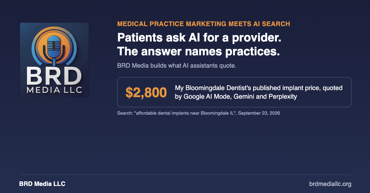 BRD Media Takes Medical Practice Marketing to AI Search, Getting Practice Owners Cited by AI