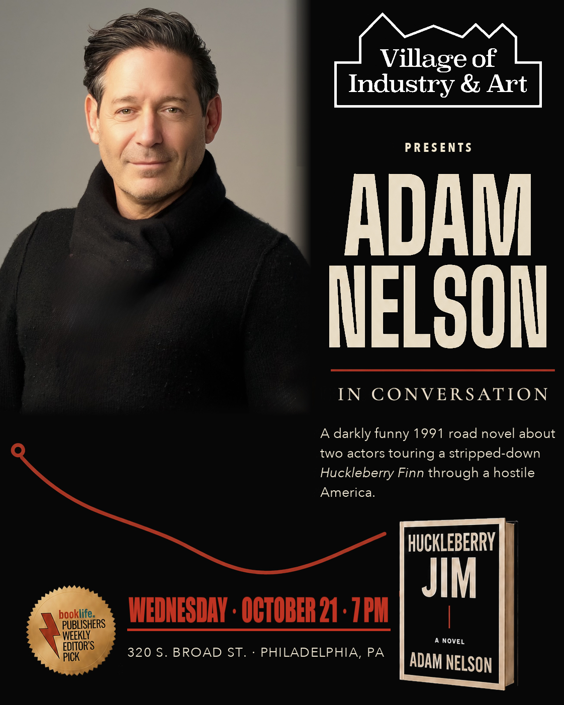 Adam Nelson Brings ‘Huckleberry Jim’ To Philadelphia — And The Former Grounds of His Alma Mater