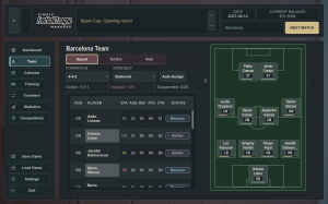 Simple Football League Manager Demo Team