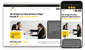 Hireandtech.com website developed by Techfusion Gear