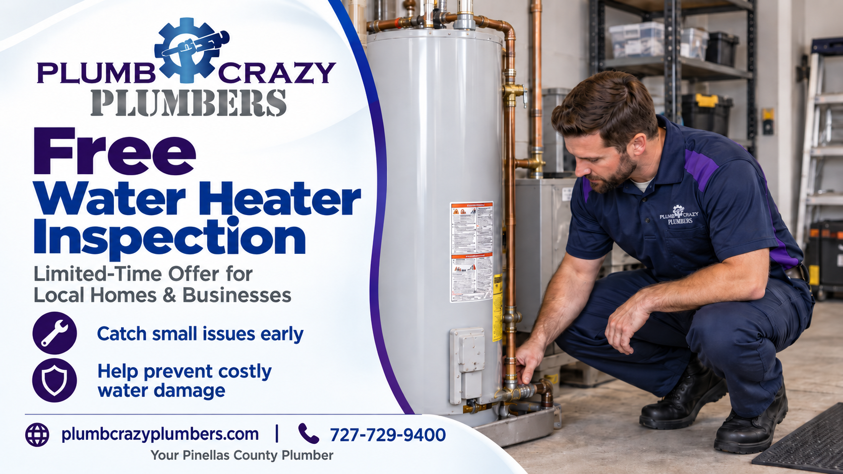 Plumb Crazy Plumbers Offers Free Water Heater Inspections for Local Homes and Businesses