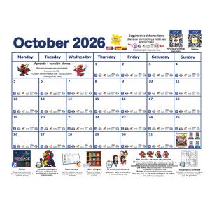 Calendario de seguimiento mensual