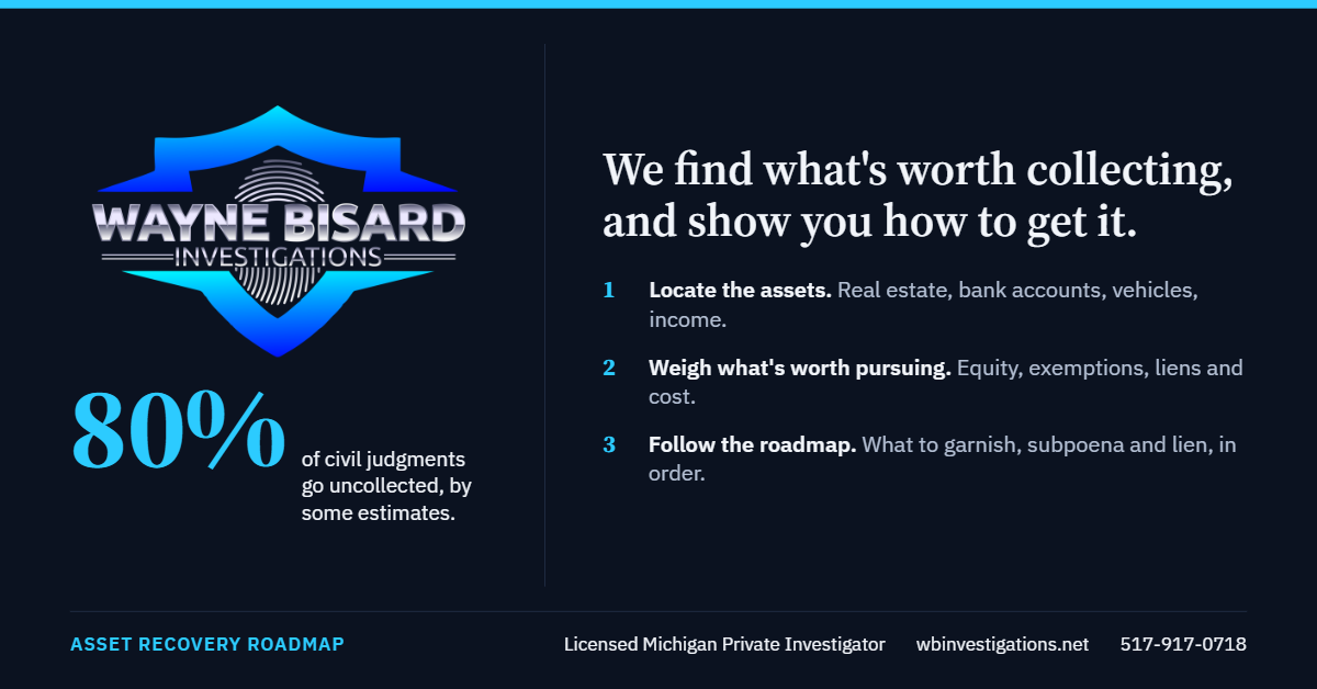 Wayne Bisard Investigations Expands Asset Search and Litigation Support Services for Michigan Attorneys and Businesses