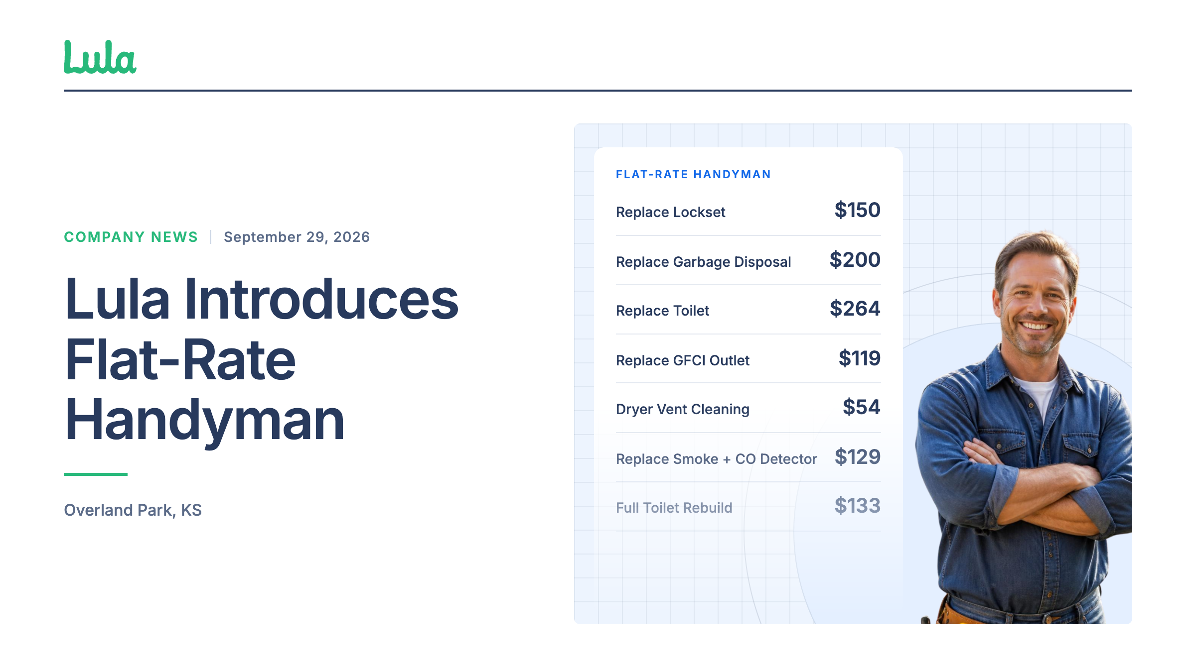Lula Launches Flat-Rate Pricing for Handyman Services
