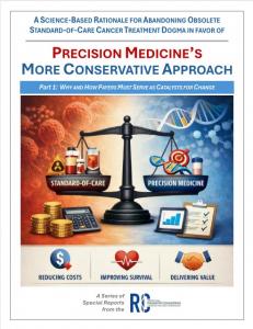 A new report from the nonprofit TPA Network Research Consortium explains why payers must bear much of the responsibility for changing how we approach cancer treatment Cover of the Research Consortium Report of its Precision Medicine Protocol for Payers and Employer Plan Sponsors