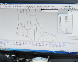 A Joes Footwear CAD screen showing digital pattern development for a footwear sample.