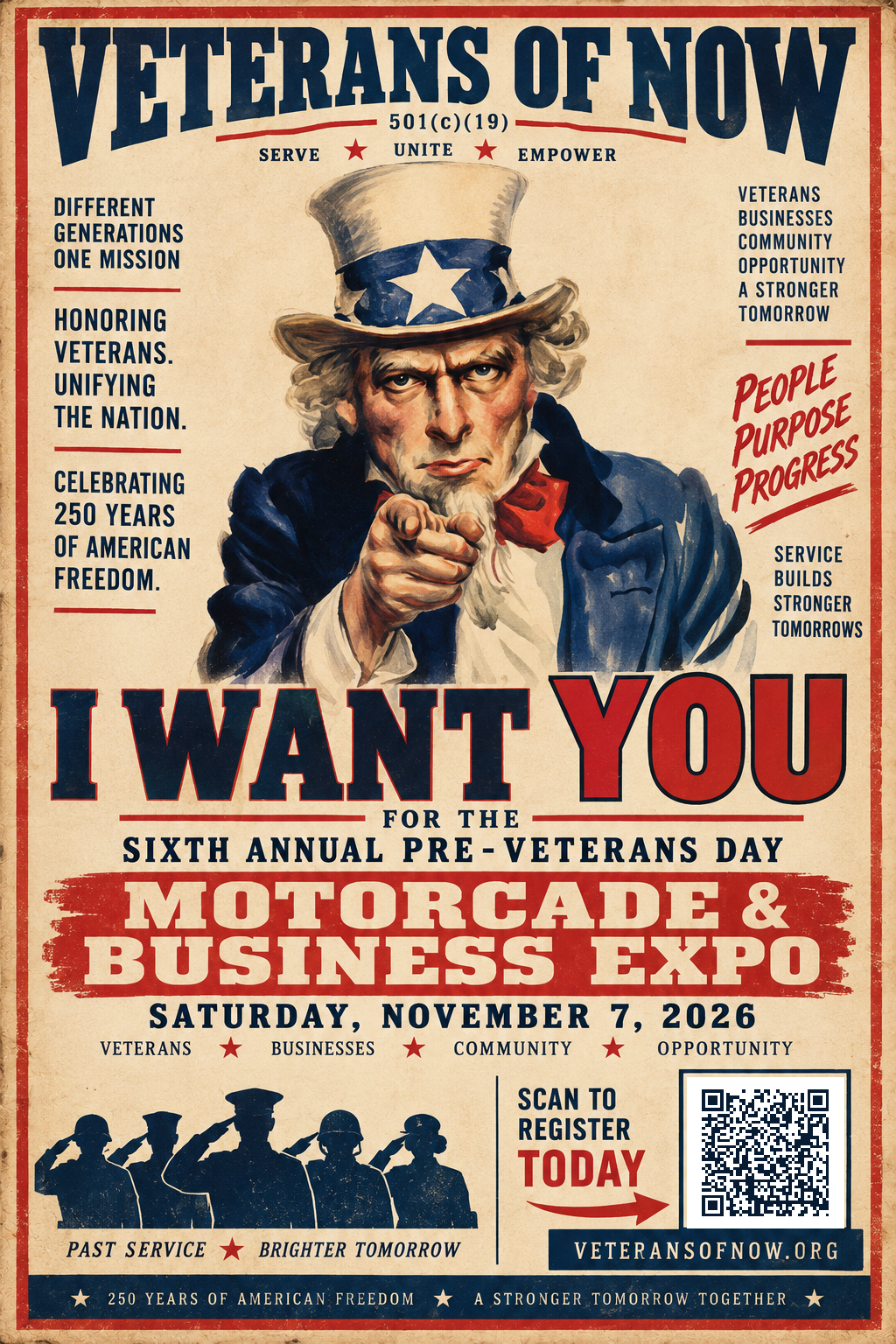 Veterans Of Now Opens Participant Registration for November 7 Motorcade in Flint