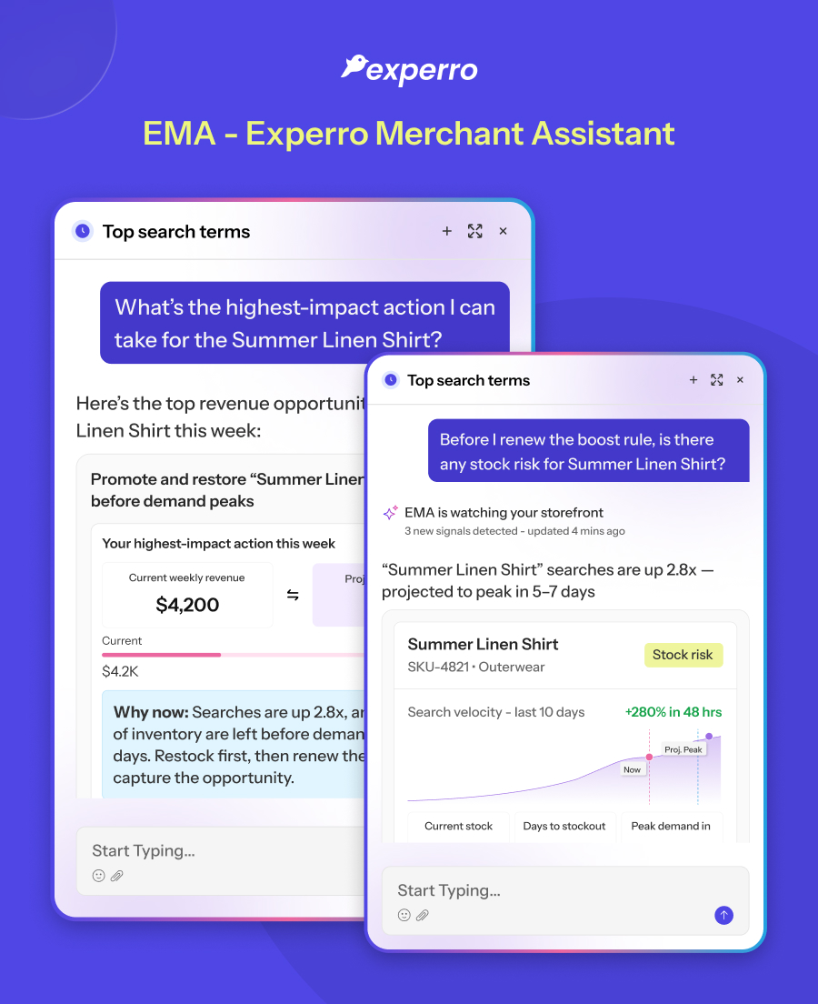 Experro Launches EMA, an AI Merchant Assistant That Turns Storefront Data Into Answers, Opportunities, and Actions