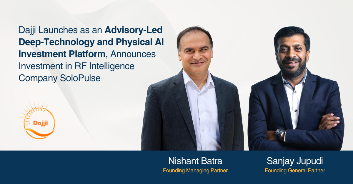 Ex Strategy & Technology Chief, Nokia launches Dajji, a Deep Tech & Physical AI Investment Platform Backing SoloPulse