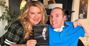 Suggested alt text: Jennifer Bryson and her son Chance, inspiration for the memoir Infinite Grace: Raising a Forever Child.