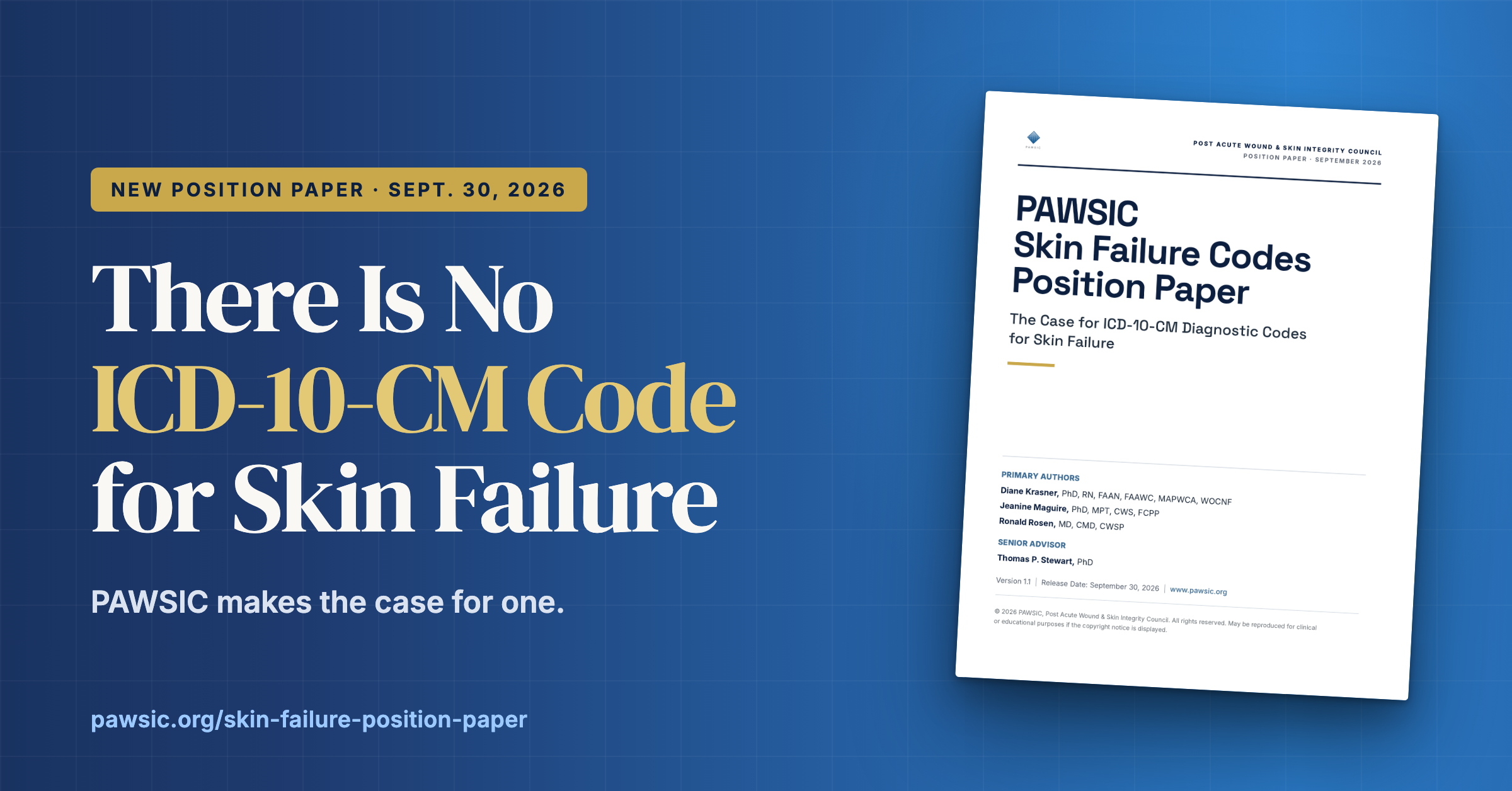 There Is No ICD-10-CM Code for Skin Failure, and PAWSIC’s Position Paper Makes the Case for One