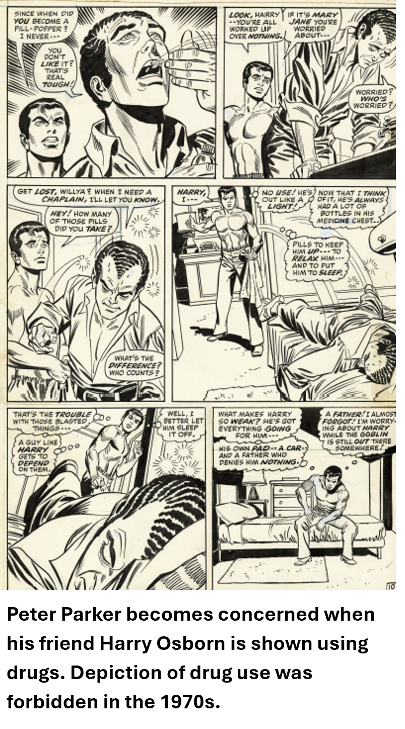 Spider-Man & Nixon’s War on Drugs Original Art Go to Auction