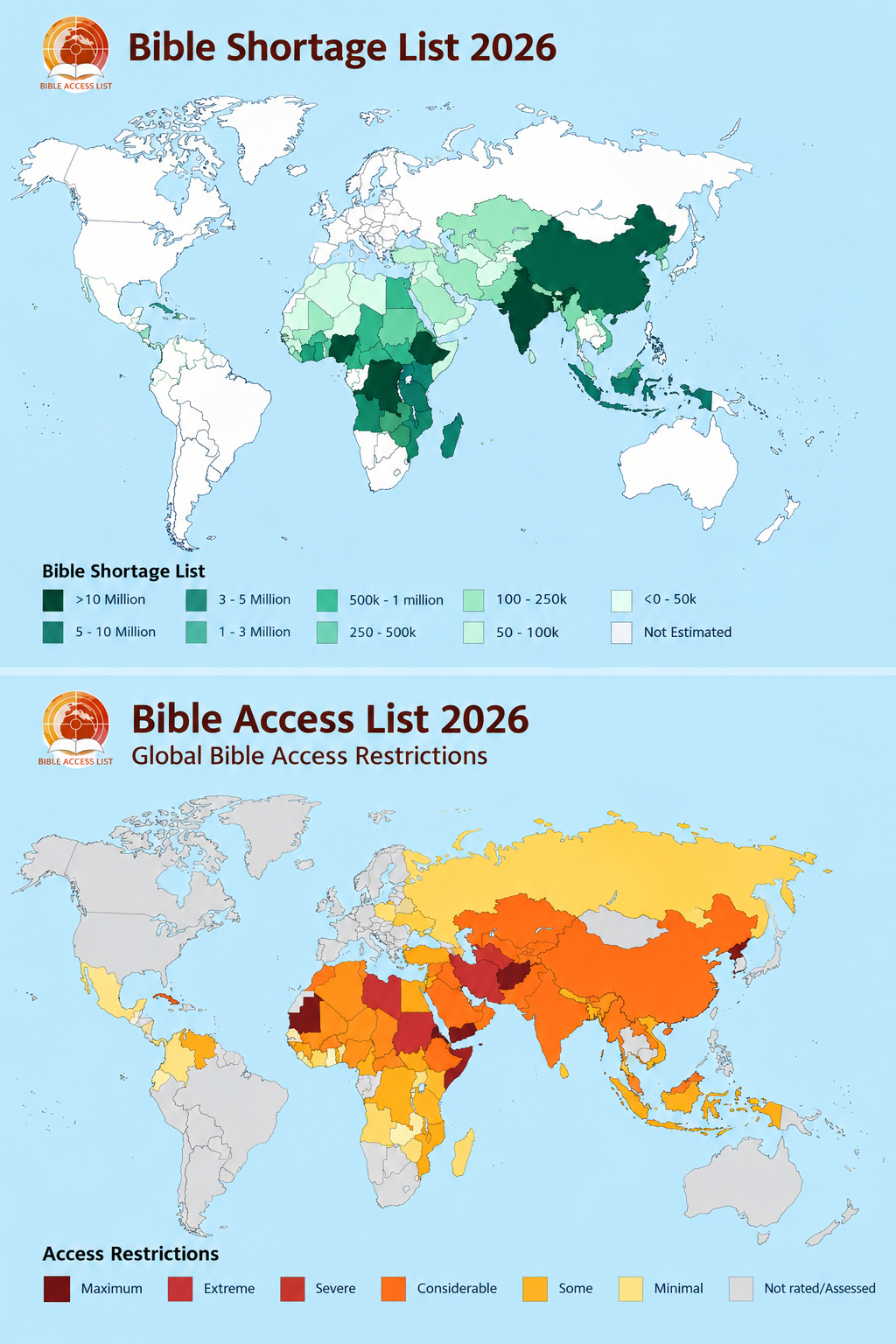 New Report: More Than 500 Million Christians Worldwide Face Bible Access Restrictions Despite Increased Availability
