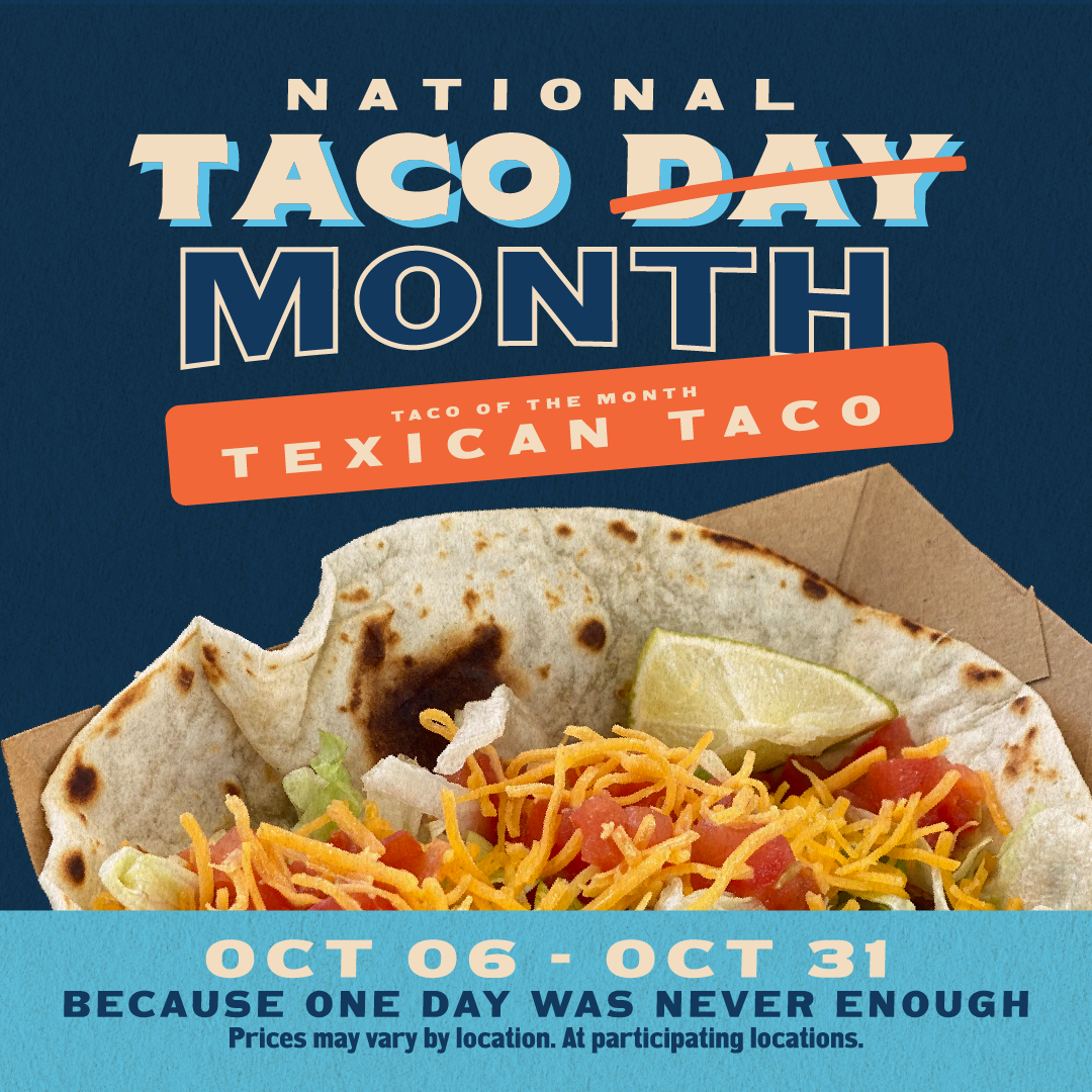 RUSTY TACO IS TAKING OVER OCTOBER BECAUSE ONE DAY OF TACOS WAS NEVER ENOUGH