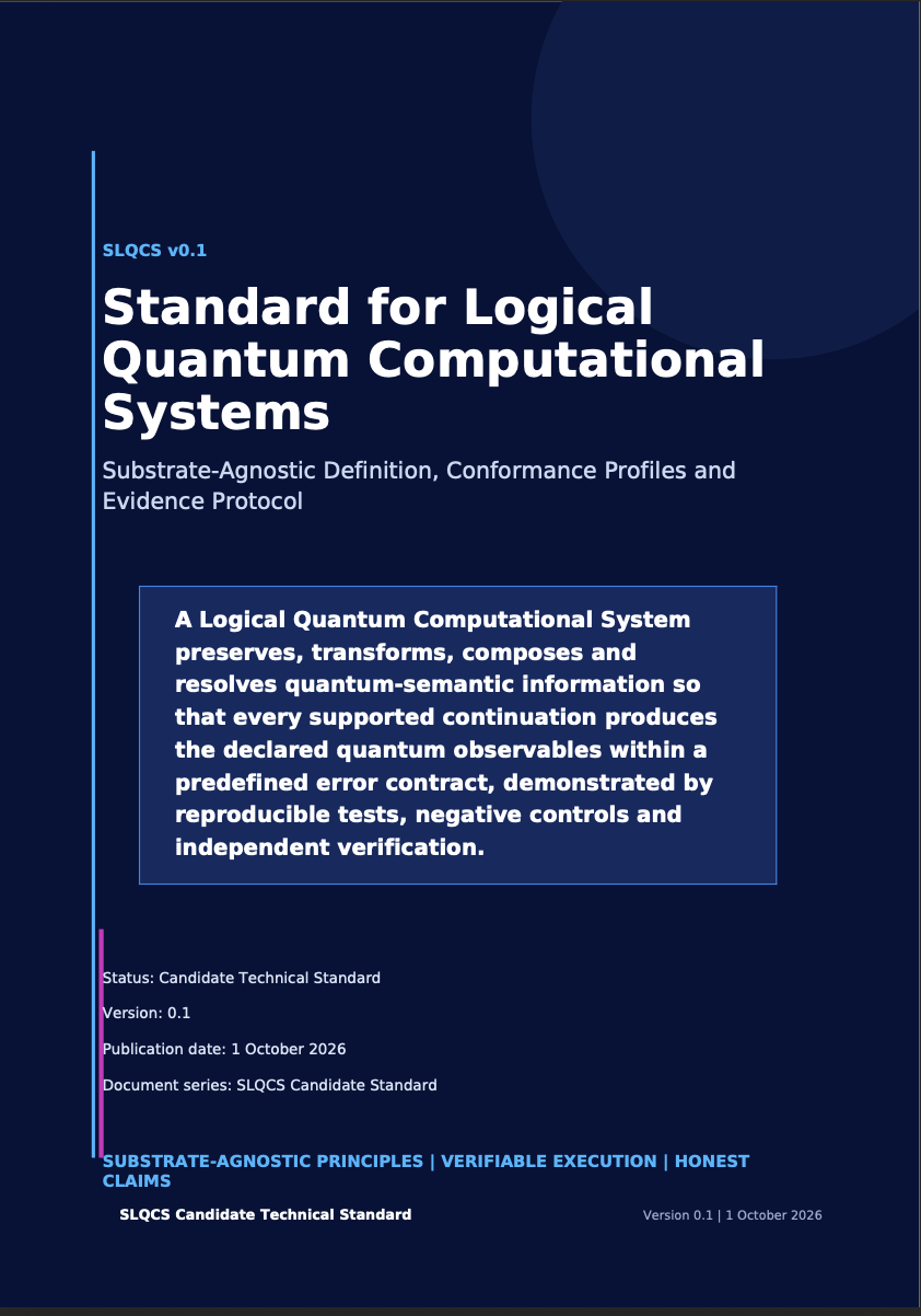 New Standard for Logical Quantum Computational Systems (SLQCS)